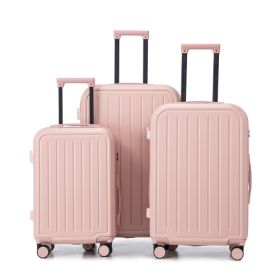 20  24  28   3 Pcsset In ABS 360 Spinner Wheel Luggage, Carry On Suitcase, With Cup Holder  USB Port
