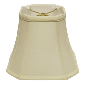 Slant Cut Corner Square Bell Softback Lampshade With Washer Fitter, Egg