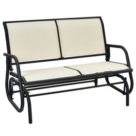 Swing Glider Chair 48 Inch Loveseat Rocker Lounge
