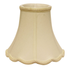 Slant Scallop Bell Softback Lampshade With Washer Fitter, Egg