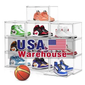 10pcs USA Overseas Clear Acrylic Stackable Bag Display Boxes