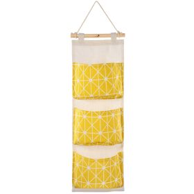 1Pc Wall Mounted Storage Bag Door Closet Hanging Storage Bag Organizer Waterproof 3 Pockets Pouch