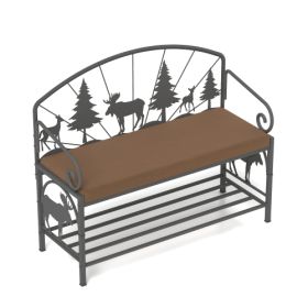 Shoe Rack Bench For Entryway, Industrial Bench Rustic Shoe Rack For Small Spaces
