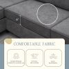 [VIDEO provided] [New] 91*91" Modern Upholstered Living Room Sectional Sofa, L Shape Furniture Couch with 3 Pillows