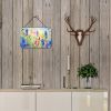 NEW Texas Bluebonnets in Watercolor Wall or Door Hanging Prints Aluminum Metal Sign Kitchen Wall Bar Bathroom Plaque Home Decor, 8HX12W, Multicolor