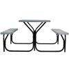 Picnic Table Bench Set Gray