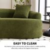 [VIDEO provided ]4 Seater Green Sofa with Chenille fabric, 30D ,60 Hardness full sponge,4 pillow for Living Room