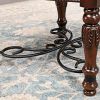 Majestic Traditional 2pcs Arm Chairs Brown Cherry Solid wood Faux Wood Carved Details Black Leatherette Seats Formal Dining Room Furniture