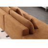 [NEW ARRIVED] [VIDEO PROVIDED] Modern curved combination sofa, terrycloth fabric sofa, minimalist sofa in living room, apartment, no assembly required