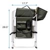 1-piece Padded Folding Outdoor Chair with Side Table and Storage Pockets,Lightweight Oversized Directors Chair for indoor, Outdoor Camping