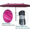 15Ftx9FtDouble-Sided Patio Umbrella Outdoor Market Table Garden Extra Large Waterproof Twin Umbrellas with Crank and Wind Vents for Garden Deck Backya