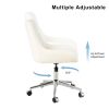 Modern teddy fleece fabric with chrome legs living room furniture dining chair, soft and comfortable, lift adjustment, free movement convenient