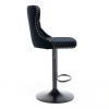 A&A Furniture,Swivel Velvet Barstools Adjusatble Seat Height from 25-33 Inch,17.7 inch base
