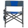 2-piece Padded Folding Outdoor Chair with Storage Pockets,Lightweight Oversized Directors Chair for indoor, Outdoor Camping, Picnics and Fishing