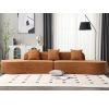 [NEW ARRIVED] [VIDEO PROVIDED] Modern curved combination sofa, terrycloth fabric sofa, minimalist sofa in living room, apartment, no assembly required