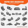VEVOR Play Couch, Modular Kids Nugget Couch 15pcs, Toddler Foam Sofa Couch with High-density 25D Sponge for Playing, Creating, Sleeping