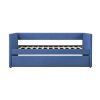 1pc Daybed with Trundle Blue Fabric Upholstery Wooden Frame Modern Home Furniture