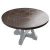 White Dining Room Wooden 1pc Round Dining Table Elegant Design Furniture