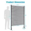 Metal Privacy Fence Panels for Outside, Slatted Privacy Screens with Stand