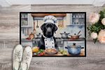 NEW Black Labrador Retriever The Chef Doormat Front Door Mat Indoor Outdoor Rugs for Entryway, Non Slip Washable Low Pile, 18H X 27W