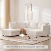 89*79" Modern Modular Sectional Sofa with Deep Seat,Vertical Stripes,5 Seat Corner Couch with Movable Ottoman,Throw Pillows