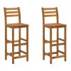 3 Piece Patio Bar Set Solid Wood Acacia