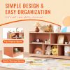 VEVOR Cubby Toy Organizer Storage Cabinet, 5-Compartment Cubby Storage Shelf, 48''W Kids Toy Storage Cabinet 2-Shelf, Classroom Cubbies