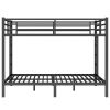 Metal Queen over Queen Bunk Bed for Teens and Adults,Space-Saving/Noise Reduced/No Box Spring Needed, Black