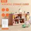 VEVOR Cubby Toy Organizer Storage Cabinet, 5-Compartment Cubby Storage Shelf, 48''W Kids Toy Storage Cabinet 2-Shelf, Classroom Cubbies