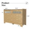 Wood 6 Drawer Dresser for Bedroom, Large Double Dresser with Wide Drawers, Modern Chest of Drawers,Storage Organizer Dresser,Nursery Dresser