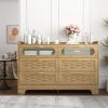 Wood 6 Drawer Dresser for Bedroom, Large Double Dresser with Wide Drawers, Modern Chest of Drawers,Storage Organizer Dresser,Nursery Dresser