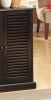 Modern Transitional Design 1pc Shoe Cabinet Espresso Finish Adjustable Shelves Louver Design Doors Home Furniture Shoe Rack