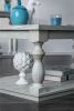 Rustic Style Antique White 1pc COFFEE TABLE Open Bottom Shelf Plank Style Table Top Living Room Furniture