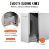 VEVOR Pull Out Trash Drawer 13.4Wx26Hx19.6D Inch Lower Sliding Rails Stainless Steel Roll Out Trash Bin Pull Out Tray Outdoor Kitchen Trash Drawer wit