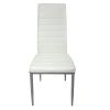 4pcs backrest cushion horizontal sewing decoration PU leather dining chair round tube white cushion gray leg N201( Replace encoding 13029116)