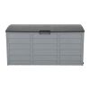 75gal 260L Outdoor Garden Plastic Storage Deck Box Chest Tools Cushions Toys Lockable Seat