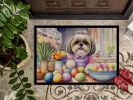 Decorating Easter Shih Tzu Doormat Front Door Mat Indoor Outdoor Rugs for Entryway, Non Slip Washable Low Pile, 24H X 36W