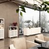 White Large Capacity Bamboo Storage Cabinet Furniture for Bathroom Living Room Bathroom Bamboo Storage Cabinet With Shelves