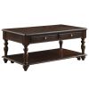 Modern Traditional Style Cocktail Table Lift Top Storage Shelf Espresso Finish Living Room Furniture 1pc