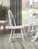 White Finish Side Chairs Set of 2, Farmhouse Style Wooden Furniture Casual Dining Kitchen Traditional Windsor Back Chair