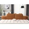 [NEW ARRIVED] [VIDEO PROVIDED] Modern curved combination sofa, terrycloth fabric sofa, minimalist sofa in living room, apartment, no assembly required