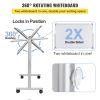VEVOR Mobile Magnetic Whiteboard, 36 x 24 Inch, Double Sided, 360 Degree Reversible Rolling Dry Erase Board