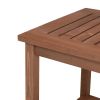 Outdoor Side Table Square End Tables for Patio, Porch, Garden, Indoor Outdoor Companion 17.7-inch