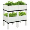 4PCS Elevated Planting Box White