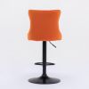 A&A Furniture,Swivel Velvet Barstools Adjusatble Seat Height from 25-33 Inch,17.7inch base