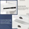 57.68" Modern L Shaped Executive Desk with 2 Storage Cabinets and 3 Drawers,Corner Writing Desk,Office Desk Furniture
