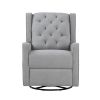 Milah Gliding Swivel Recliner Tufted Pebble Fabric