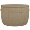 3-in-1 Patio Storage Box Light Brown Polypropylene