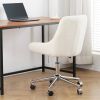 Modern teddy fleece fabric with chrome legs living room furniture dining chair, soft and comfortable, lift adjustment, free movement convenient