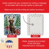 Chocolate Labrador Retriever Christmas Reindeer Porcelain Ornament Christmas Tree Hanging Decorations for Home Christmas Holiday, Rectangle, Gift